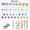 254 Pieces Beads for Pens - 16MM Acrylic Loose Beads Bulk Set - Beads Kit for Crafts - Fit for Jewelry Making, Bracelets, Beadable Pens, and Focal Beads - Cute Beads for DIY Supplies